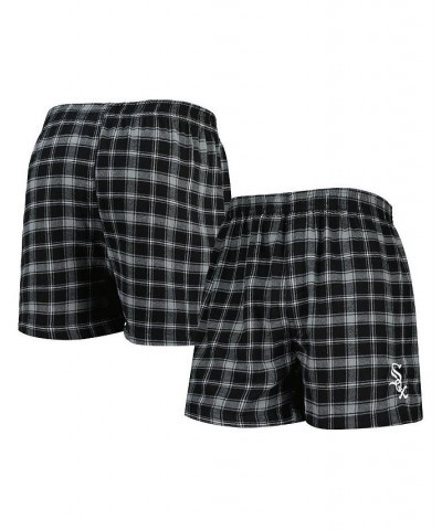 Men's Black, Gray Chicago White Sox Ledger Flannel Boxers $18.89 Underwear