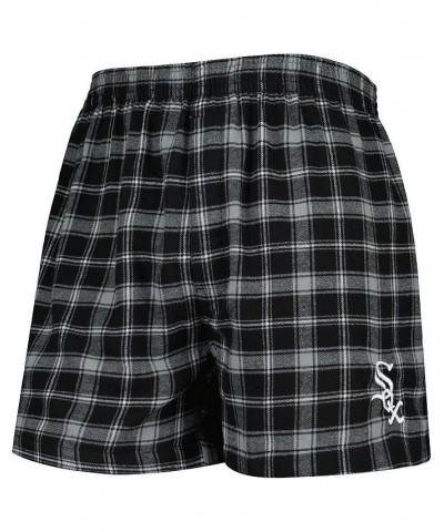 Men's Black, Gray Chicago White Sox Ledger Flannel Boxers $18.89 Underwear