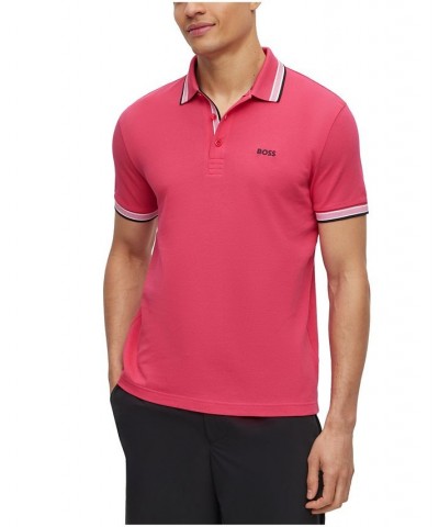 BOSS Men's Logo Cotton Polo Shirt Pink $38.88 Polo Shirts