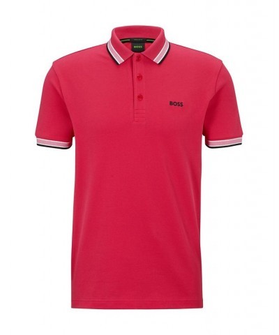 BOSS Men's Logo Cotton Polo Shirt Pink $38.88 Polo Shirts