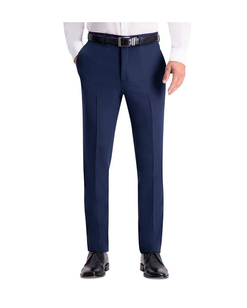 Men's Slim-Fit Stretch Gabardine Dress Pants Blue $19.24 Pants