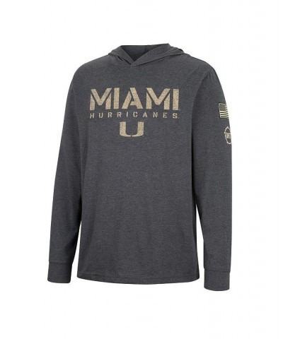 Men's Charcoal Miami Hurricanes Team OHT Military-Inspired Appreciation Hoodie Long Sleeve T-shirt $32.44 T-Shirts