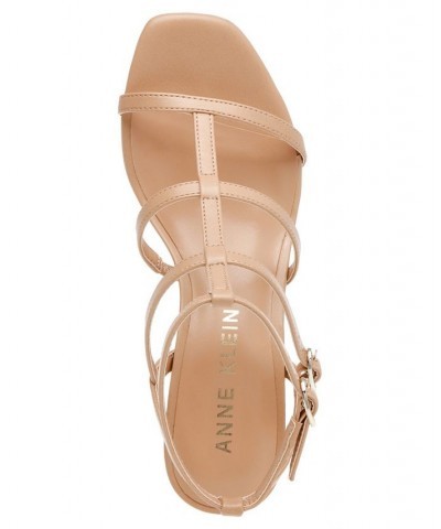 Women's Mecca Block Heel Sandal Tan/Beige $53.46 Shoes