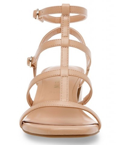 Women's Mecca Block Heel Sandal Tan/Beige $53.46 Shoes