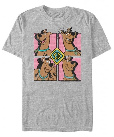 Men's Scooby Doo Scoob Four Up Short Sleeve T-shirt Gray $15.05 T-Shirts