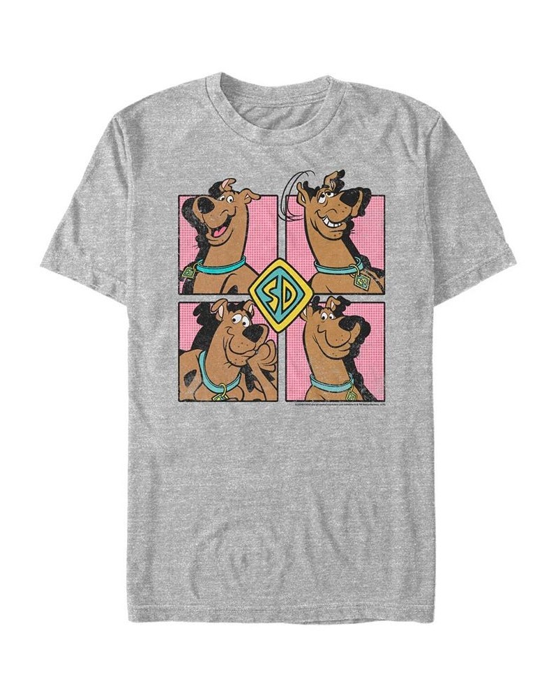 Men's Scooby Doo Scoob Four Up Short Sleeve T-shirt Gray $15.05 T-Shirts