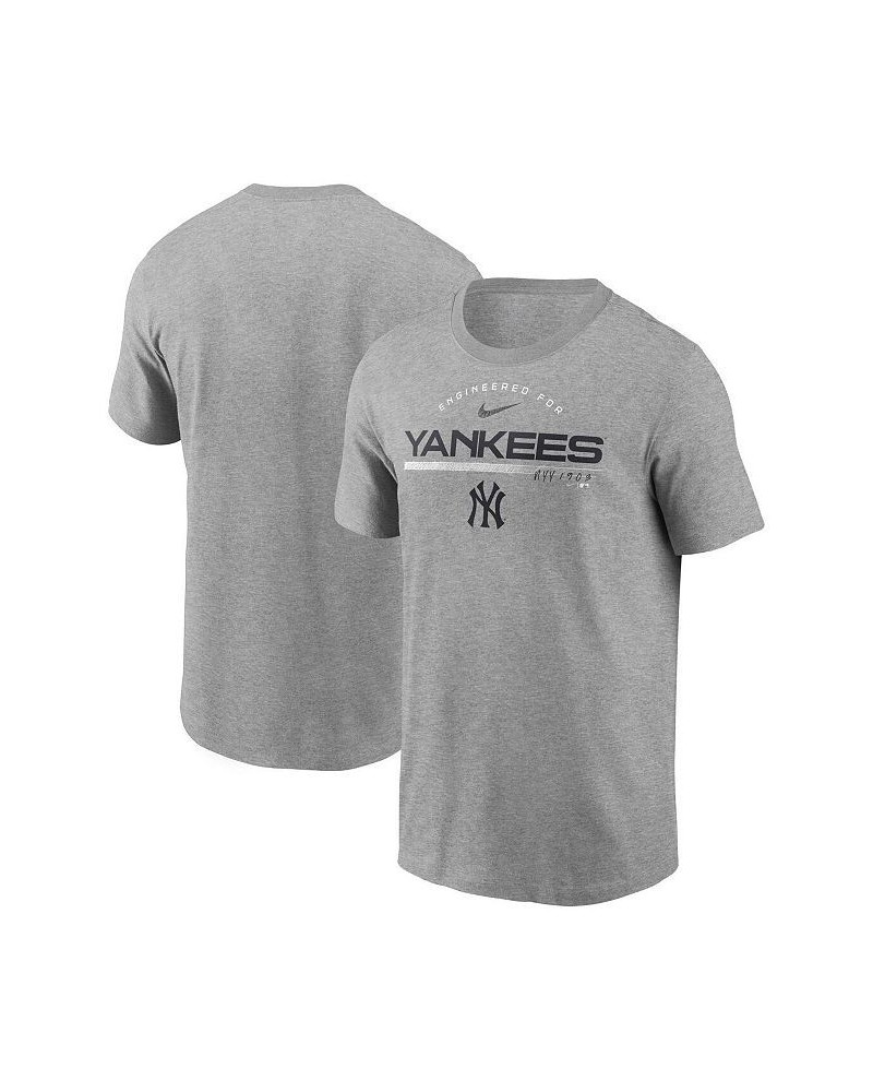 Men's Heather Gray New York Yankees Team Engineered Performance T-shirt $27.49 T-Shirts