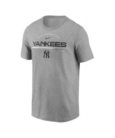 Men's Heather Gray New York Yankees Team Engineered Performance T-shirt $27.49 T-Shirts