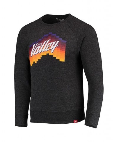 Men's Heathered Black Phoenix Suns Harmon Raglan Tri-Blend Pullover Sweatshirt $41.40 Sweatshirt