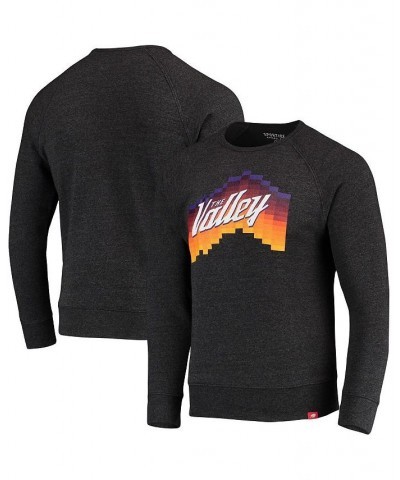 Men's Heathered Black Phoenix Suns Harmon Raglan Tri-Blend Pullover Sweatshirt $41.40 Sweatshirt