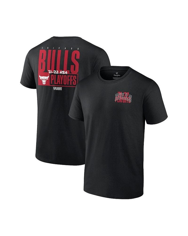 Men's Black Chicago Bulls 2022 NBA Playoffs Dunk T-shirt $17.48 T-Shirts