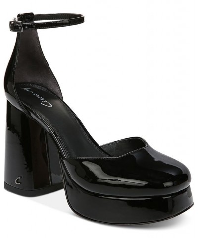 Rosa Two-Piece Ankle-Strap Platform Pumps Black $49.05 Shoes