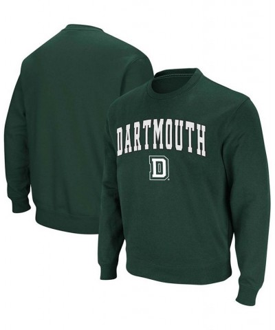 Men's Green Dartmouth Big Green Arch Logo Tackle Twill Pullover Sweatshirt $24.60 Sweatshirt