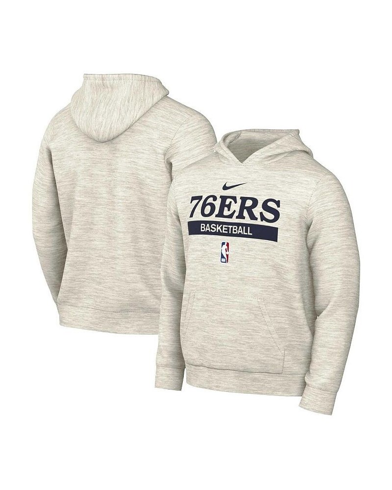 Men's Ash Philadelphia 76ers 2022/23 Spotlight On-Court Practice Performance Pullover Hoodie $42.30 Sweatshirt