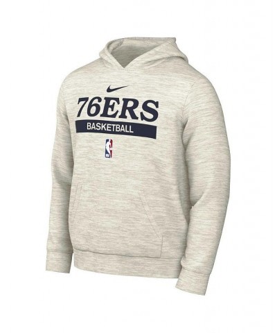 Men's Ash Philadelphia 76ers 2022/23 Spotlight On-Court Practice Performance Pullover Hoodie $42.30 Sweatshirt