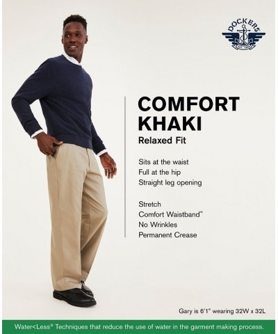 Men's Comfort Relaxed Fit Khaki Stretch Pants British Khaki $32.99 Pants