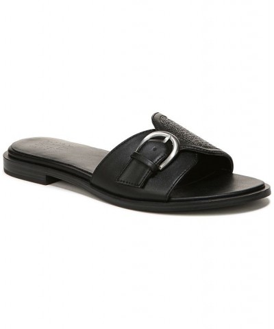 Lilia Slide Sandals Black $53.41 Shoes