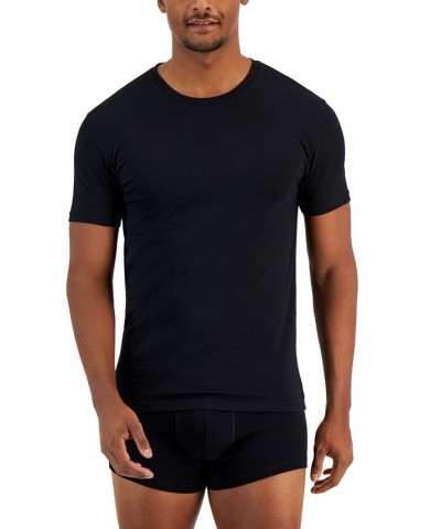 Men's 4-Pk. Slim-Fit Solid Cotton T-Shirts Black $17.40 Undershirt