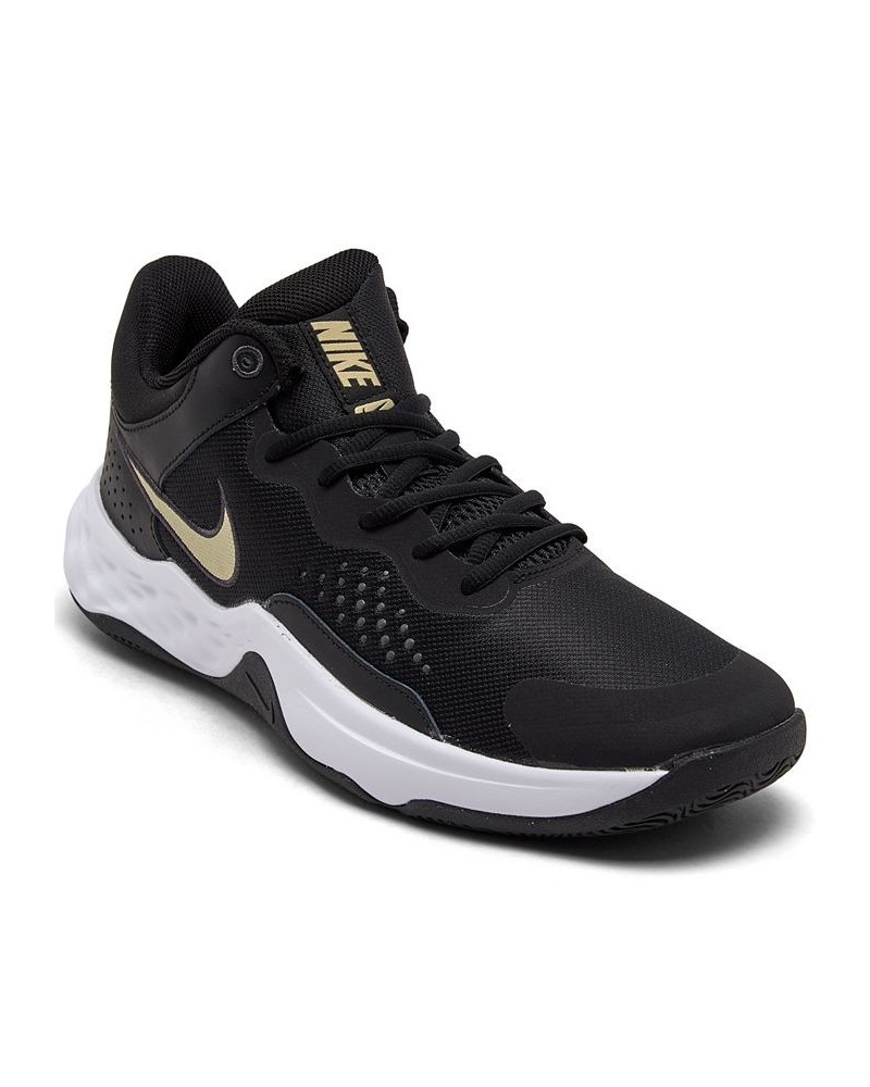 Men's Fly By Mid 3 Basketball Sneakers Black $36.00 Shoes