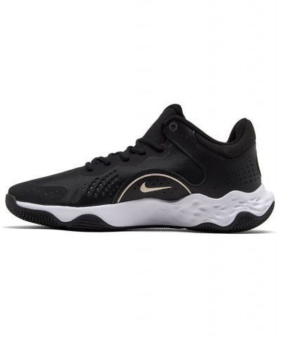 Men's Fly By Mid 3 Basketball Sneakers Black $36.00 Shoes