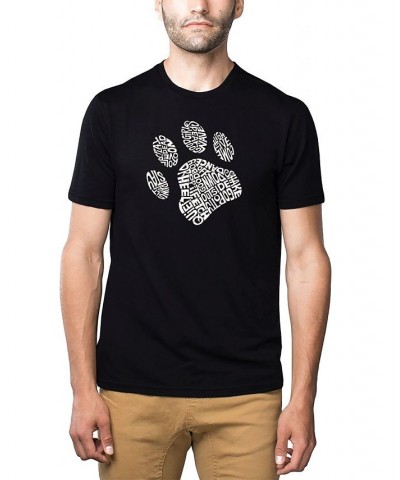 Men's Premium Word Art T-Shirt - Dog Paw Black $21.15 T-Shirts