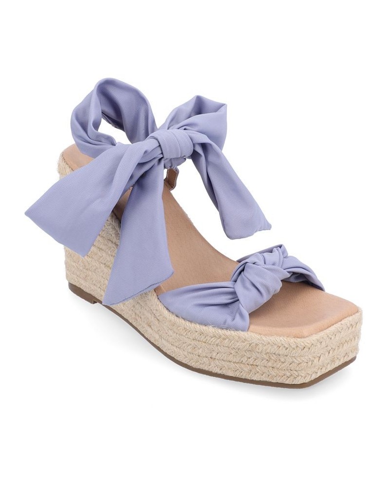 Women's Surria Platform Wedge Sandals Purple $42.90 Shoes