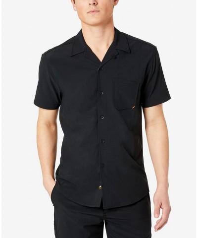 Men's Performance Short-Sleeve Resort Camp Shirt Black $26.73 Shirts