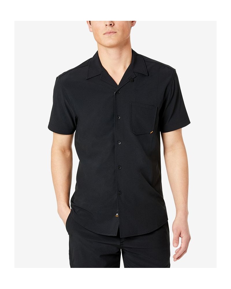 Men's Performance Short-Sleeve Resort Camp Shirt Black $26.73 Shirts