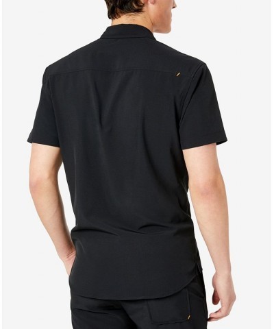 Men's Performance Short-Sleeve Resort Camp Shirt Black $26.73 Shirts