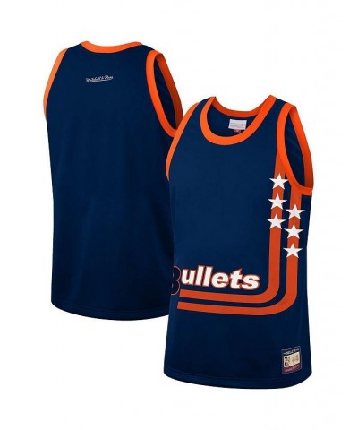 Men's Navy Washington Bullets Hardwood Classics Team Heritage Fashion Jersey $46.79 Jersey