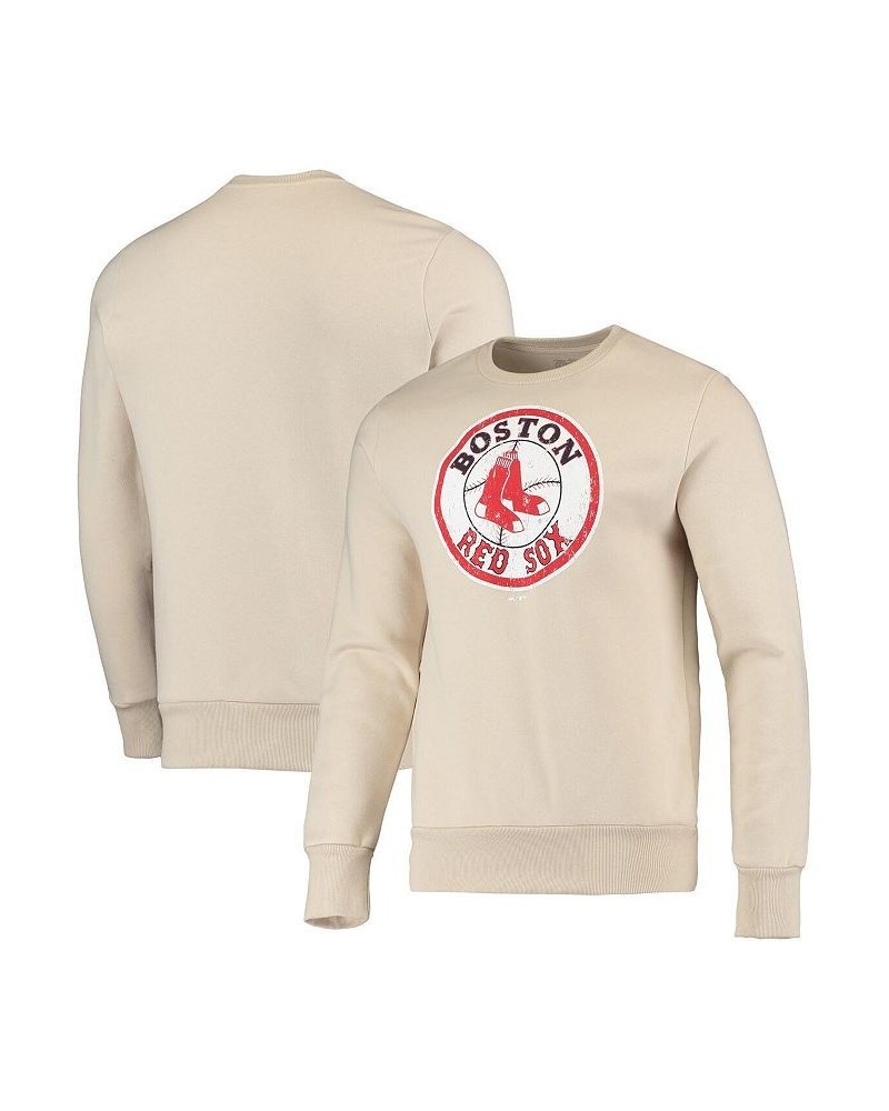 Men's Threads Oatmeal Boston Red Sox Fleece Pullover Sweatshirt $34.00 Sweatshirt