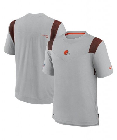 Men's Gray Cleveland Browns Sideline Player Uv Performance T-shirt $38.49 T-Shirts