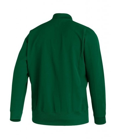 Men's Green Miami Hurricanes 2021 Sideline Woven Primeblue Full-Zip Bomber Jacket $29.20 Jackets