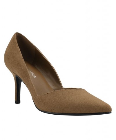 Women's Tuscany Slip On Stiletto Dress Pumps Brown $39.16 Shoes