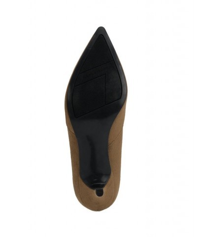 Women's Tuscany Slip On Stiletto Dress Pumps Brown $39.16 Shoes