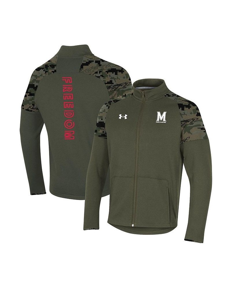 Men's Olive Maryland Terrapins Freedom Full-Zip Fleece Jacket $54.60 Jackets