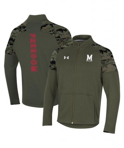 Men's Olive Maryland Terrapins Freedom Full-Zip Fleece Jacket $54.60 Jackets