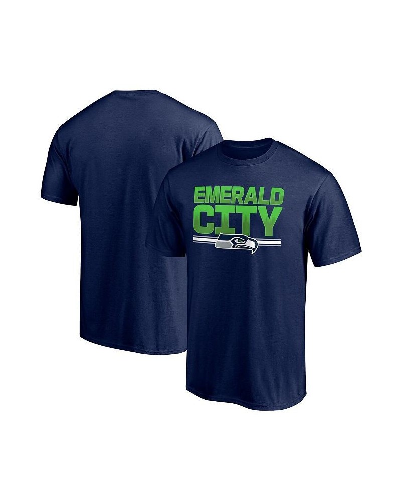 Men's Branded College Navy Seattle Seahawks Hometown 1st Down T-shirt $12.71 T-Shirts