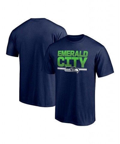 Men's Branded College Navy Seattle Seahawks Hometown 1st Down T-shirt $12.71 T-Shirts