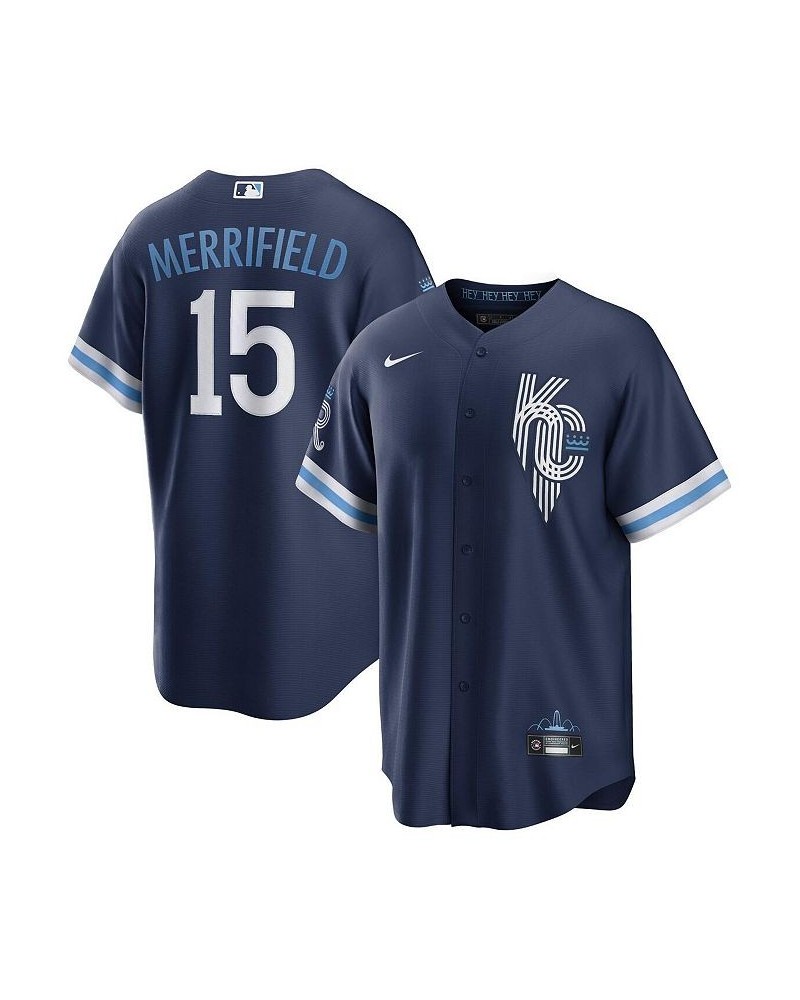 Men's Navy Kansas City Royals 2022 City Connect Replica Player Jersey $41.80 Jersey