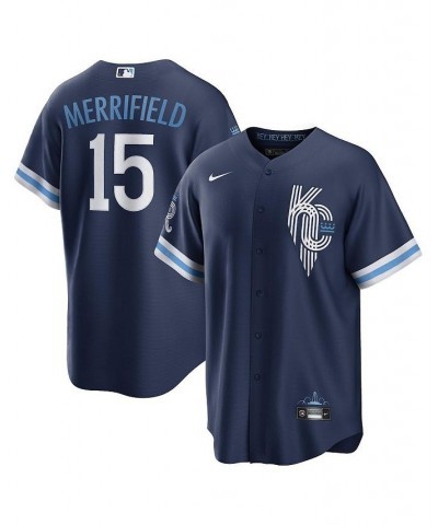 Men's Navy Kansas City Royals 2022 City Connect Replica Player Jersey $41.80 Jersey