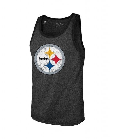 Men's Threads Najee Harris Heathered Black Pittsburgh Steelers Player Name and Number Tri-Blend Tank Top $23.76 T-Shirts