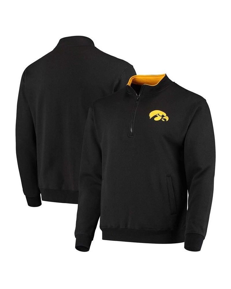 Men's Black Iowa Hawkeyes Tortugas Logo Quarter-Zip Jacket $34.19 Sweatshirt