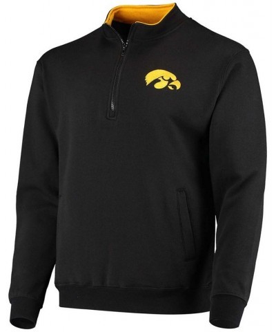 Men's Black Iowa Hawkeyes Tortugas Logo Quarter-Zip Jacket $34.19 Sweatshirt