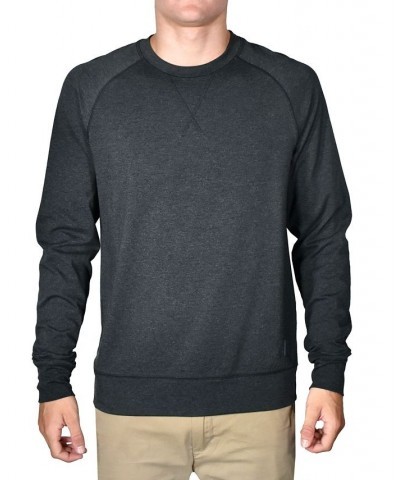 Men's Stretch Jersey Long Sleeve Crewneck Shirt Gray $28.50 Shirts