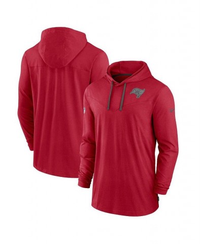 Men's Red Tampa Bay Buccaneers Sideline Pop Performance Pullover Long Sleeve Hoodie T-shirt $31.61 T-Shirts