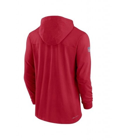 Men's Red Tampa Bay Buccaneers Sideline Pop Performance Pullover Long Sleeve Hoodie T-shirt $31.61 T-Shirts