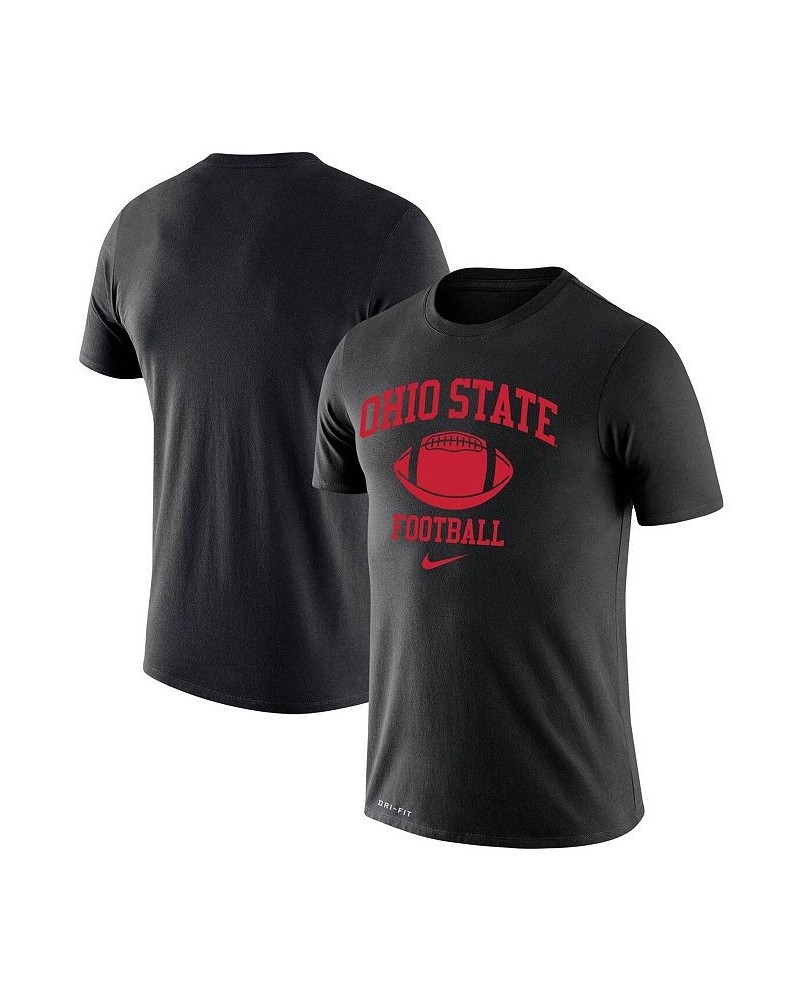 Men's Black Ohio State Buckeyes Retro Football Lockup Legend Performance T-shirt $22.50 T-Shirts