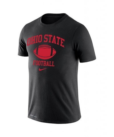 Men's Black Ohio State Buckeyes Retro Football Lockup Legend Performance T-shirt $22.50 T-Shirts