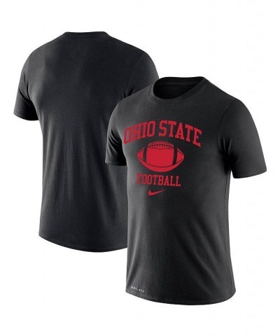 Men's Black Ohio State Buckeyes Retro Football Lockup Legend Performance T-shirt $22.50 T-Shirts